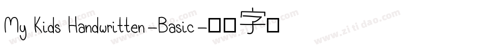 My Kids Handwritten-Basic字体转换